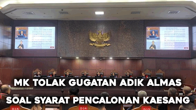 MK Tolak Gugatan Adik Almas soal Syarat Pencalonan Kaesang